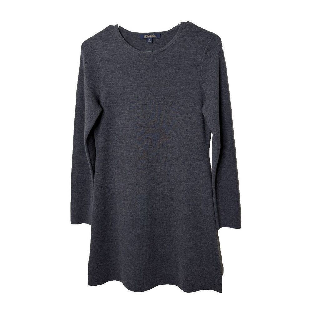 Brooks Brothers Size S Womens Wool Long Sleeve Dress Knit Extra Fine Merino Wool